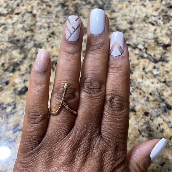 Gold Abstract Decor Ring - Picture 5 of 13